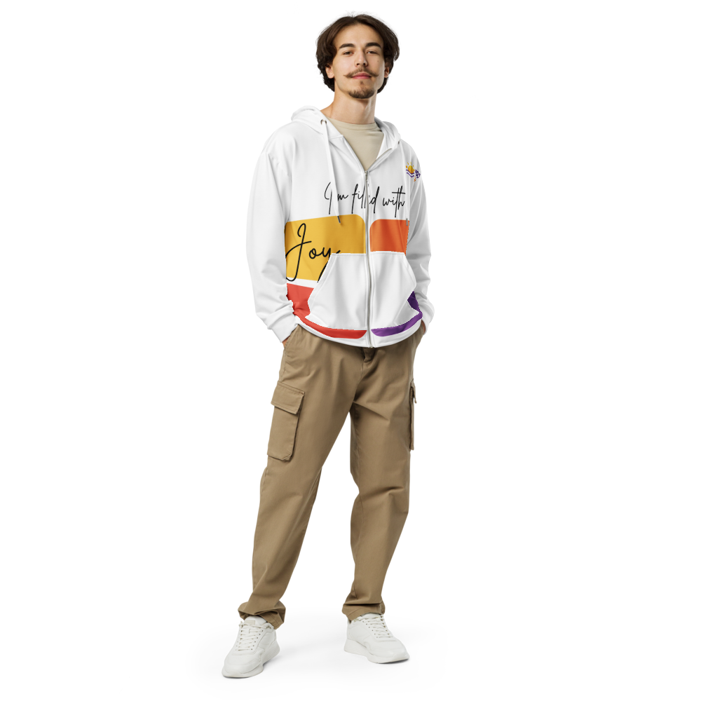 I'm Filled With Joy zip hoodie front view
