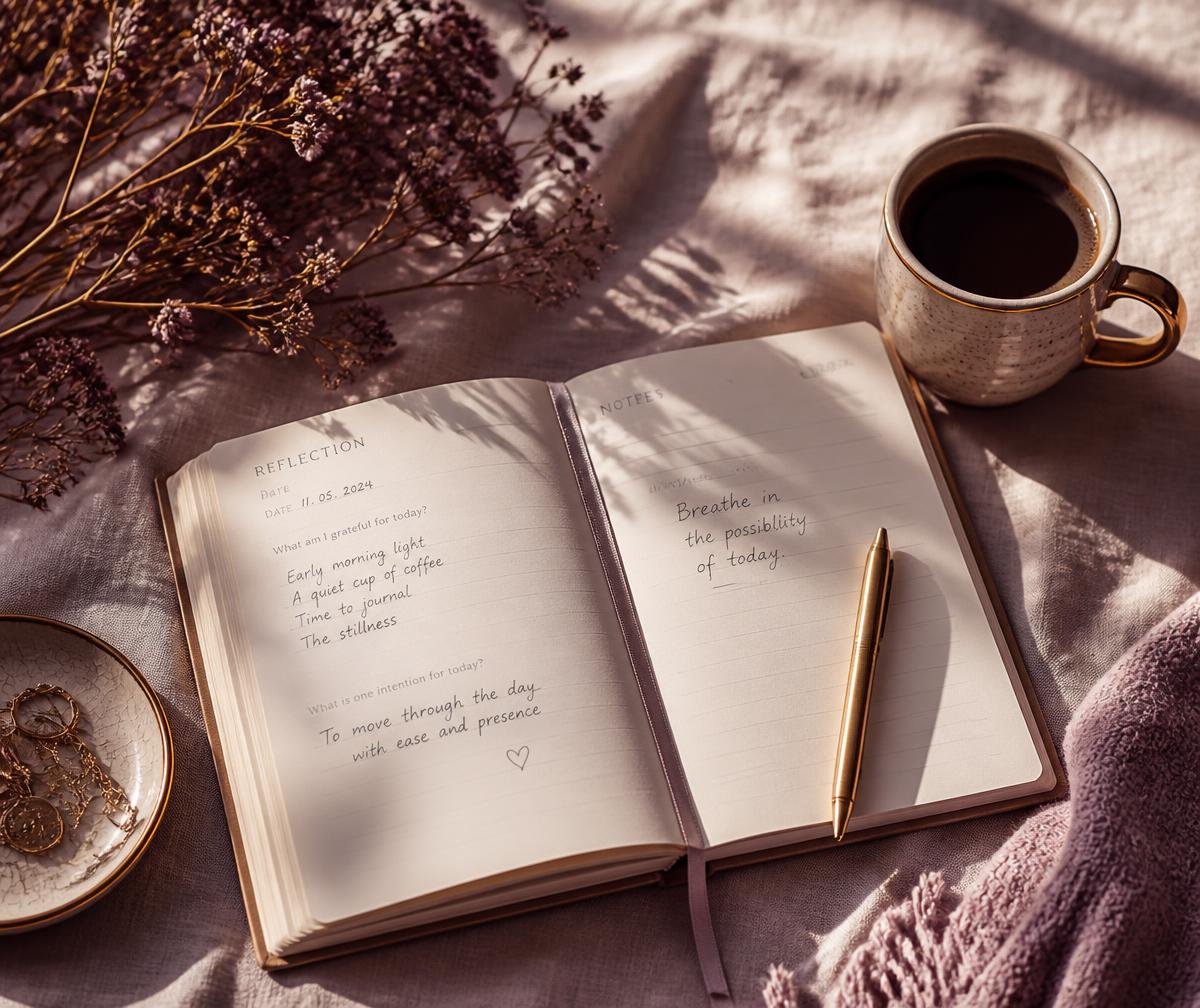 Mood Mornings journal — daily inspiration and wellness